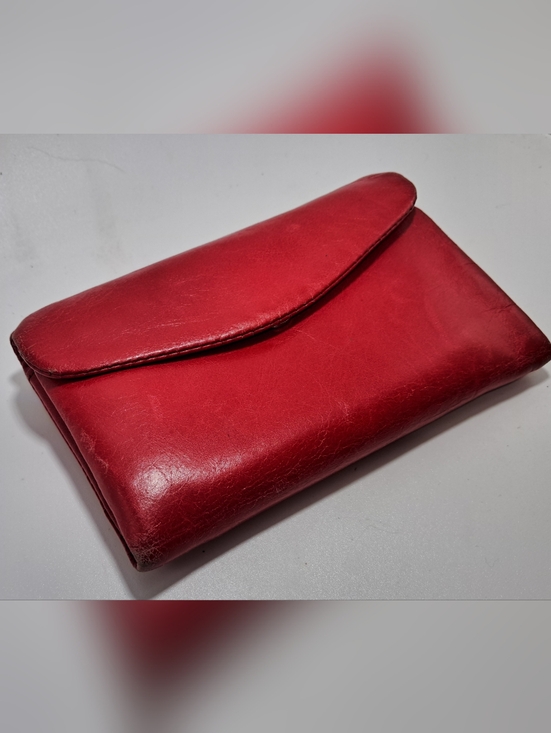 HOBO Handbags - HOBO Red Leather Flap Wallet